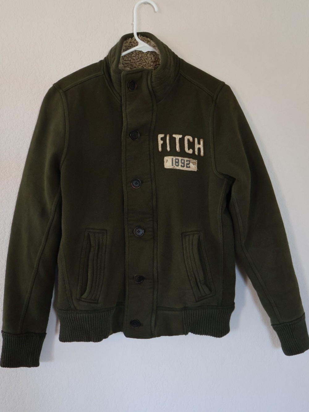 Vintage Y2k Abercrombie sherpa lined utility jacket coat military bomber